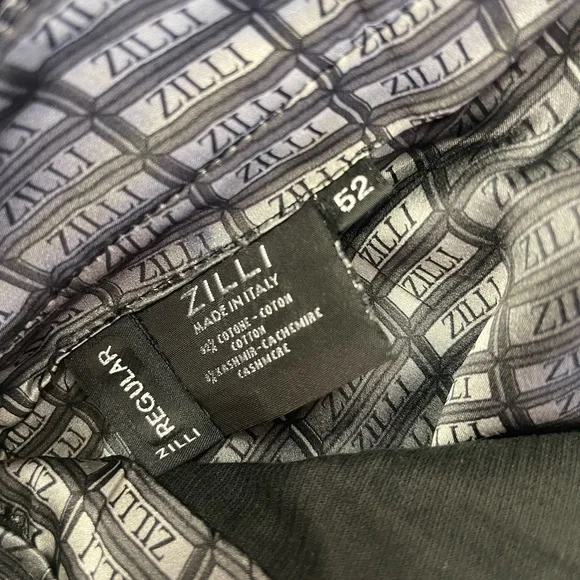 ZILLI regular fit black pants size: 52 - Picture 5 of 10